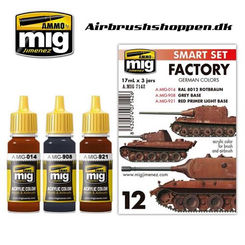 A.MIG 7142 GERMAN FACTORY COLORS  3 x 17 ml